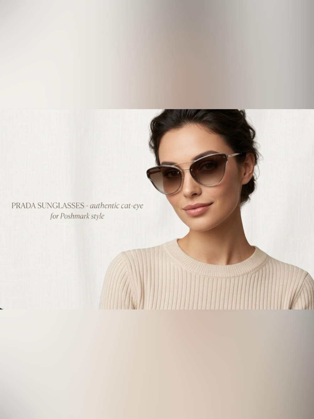 Prada Cat-Eye Sunglasses in Brown Gradient (Including Prada Case)